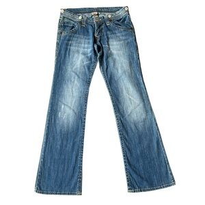 True Religion Jeans | Y2K Distressed Bobby Low Rise Bootcut Stretch Denim | 25